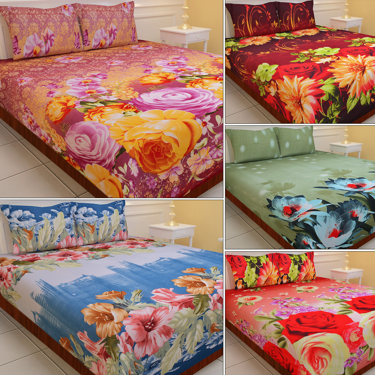 Luxury Queen 5 Extra Soft 3d Print Double Bedsheets 5bs1 Luxury Queen 5 Extra Soft 3d Print Double Bedsheets 5bs1 At Best In India On Naaptol Com